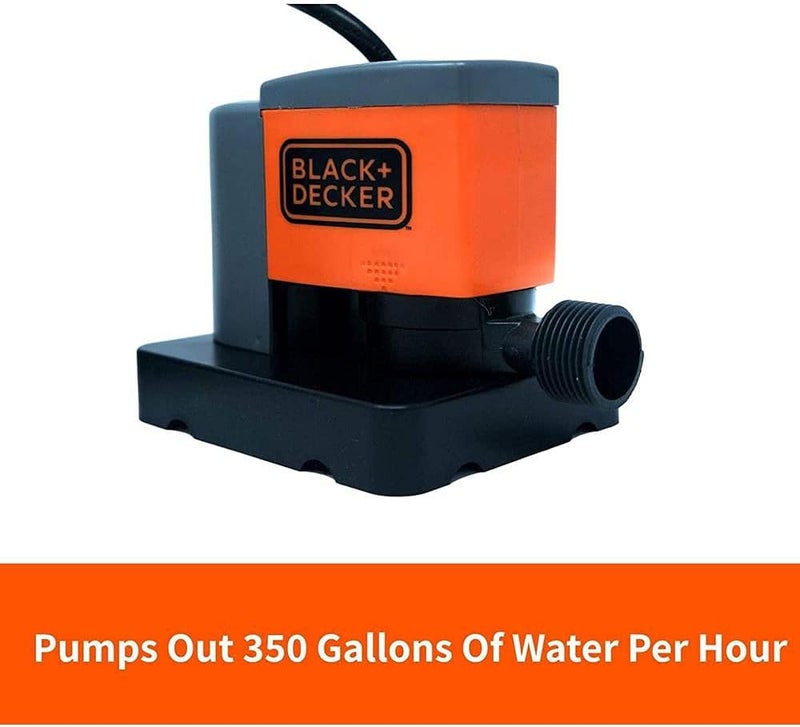 BLACK+DECKER Swimming Pool Cover Pump, 350 GPH Automatic - Image 2